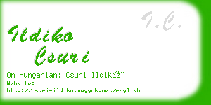 ildiko csuri business card